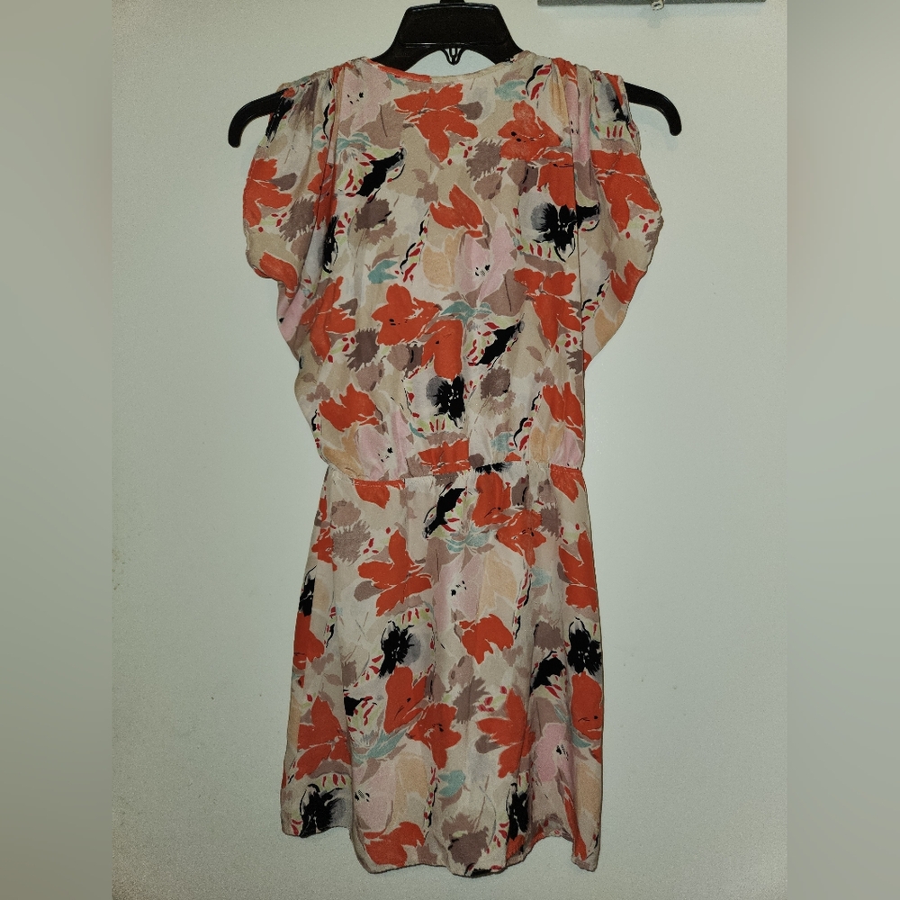 Parker Silk Abstract/floral Print Dress - Picture 3 of 5